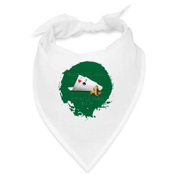 Zwei Spielkarten und drei Kugeln Triple barrel - Bandana - Weiß - Vorne