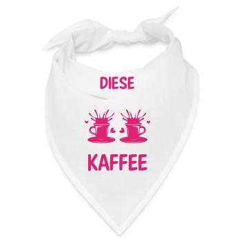 Kaffee Kaffeeliebhaber Mutter Mama - Bandana - Weiß - Vorne