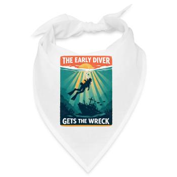 Früher Taucher findet Wrack | Tauchen - Bandana - Weiß - Vorne