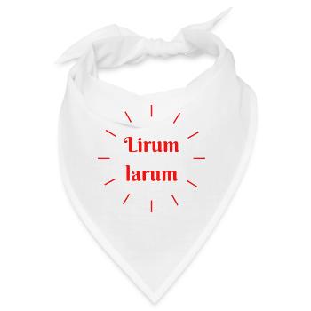 Lirumlarum Sonne - Wortschätze, vergessene Wörter - Bandana - Weiß - Vorne