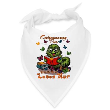Puschelraupe Leseheld - Bandana - Weiß - Vorne