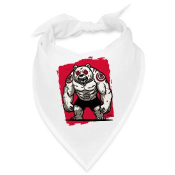 Karmesinäugiger Schattenbär - Bandana - Weiß - Vorne