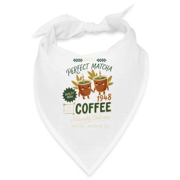 Perfect Matcha Coffee Naturally Delicious - Bandana - Weiß - Vorne