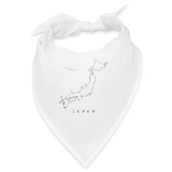 Japan Land  - Bandana - Weiß - Vorne