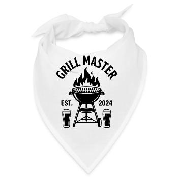 GRILL MASTER EST 2024 Grillmeister - Bandana - Weiß - Vorne