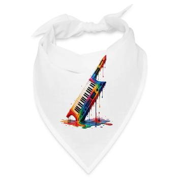 Keytar mit tropfenden Farben - Bandana - Weiß - Vorne