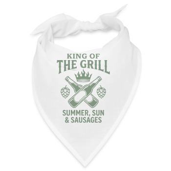 King of the Grill Summer Sun and Sausages - Bandana - Weiß - Vorne