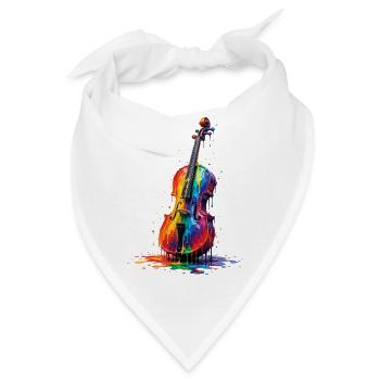 Bratsche mit tropfender Farbe - Bandana - Weiß - Vorne