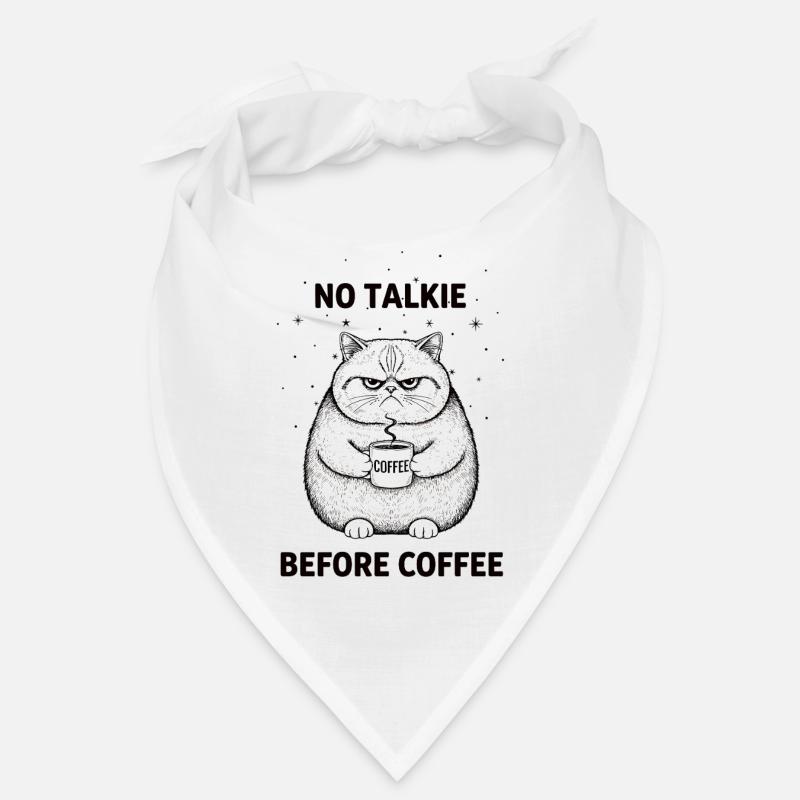 Kein Gespräch Vor Kaffee Liebhaber Katze Bandana