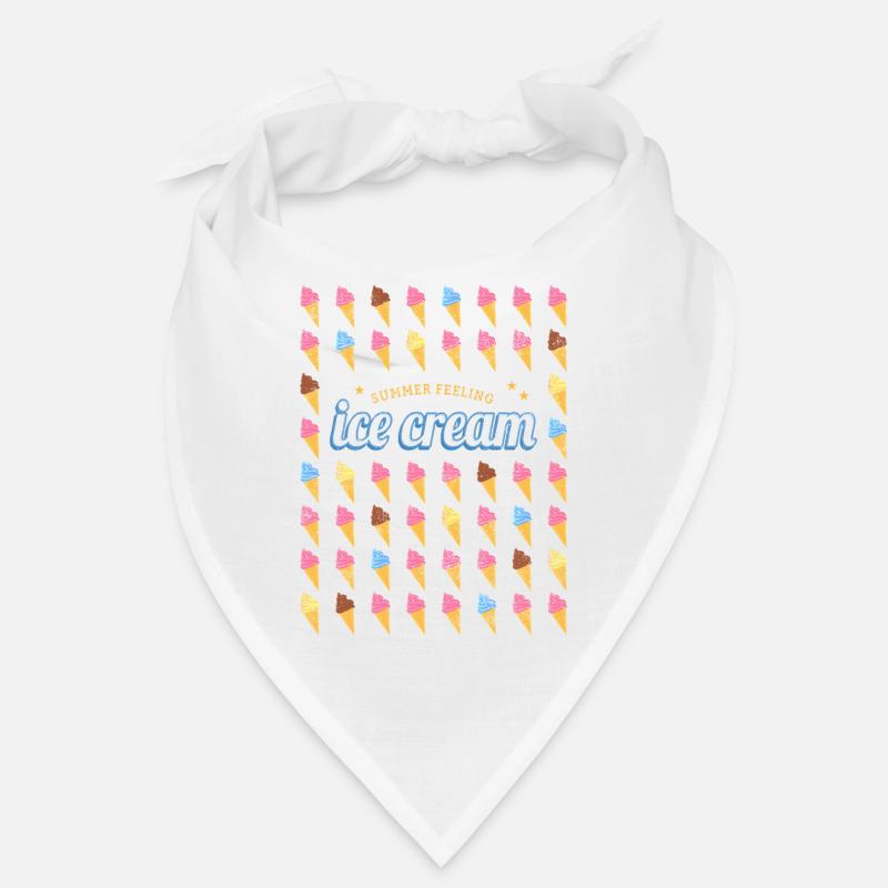 Eis im Hörnchen Vintage Waffel Eiscreme Design Bandana