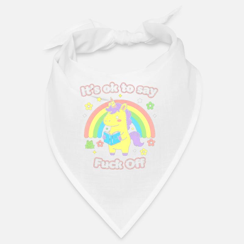 Unicorn Reading Under Rainbow Bandana