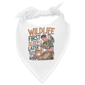 Wildlife Vet Wildlife First Sleep Later Veterinary - Bandana - Weiß - Vorne