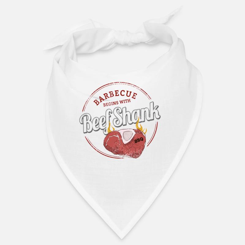 Beef Shank Barbecue Rinderhaxe Vintage BBQ Design Bandana