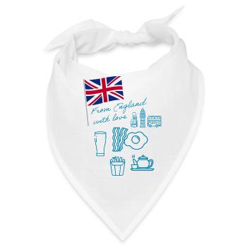 EXANGLIA (Blau) - Bandana - Weiß - Vorne