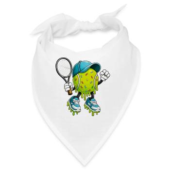 Tropfender Tennisballspieler-Humor auf dem Spielfeld - Bandana - Weiß - Vorne