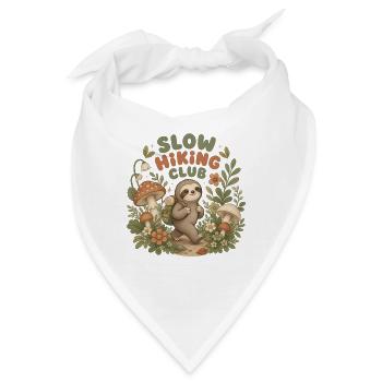 Langsamer Wanderclub Faultier - Bandana - Weiß - Vorne