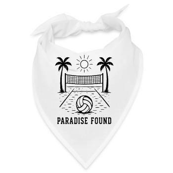 Paradise Found Beach Volleyball Sommer Paradies - Bandana - Weiß - Vorne