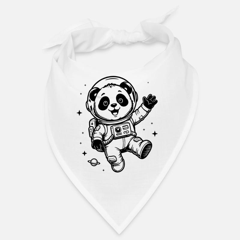 Astronaut Panda Space Waving Adventure Bandana