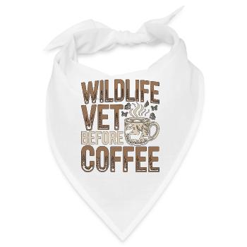 Wildlife Vet Before Wildlife Care Coffee Lover - Bandana - Weiß - Vorne