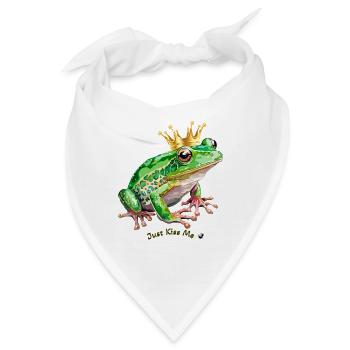 Frosch mit eine Krone Abbildung mit Inschrift - Bandana - Weiß - Vorne
