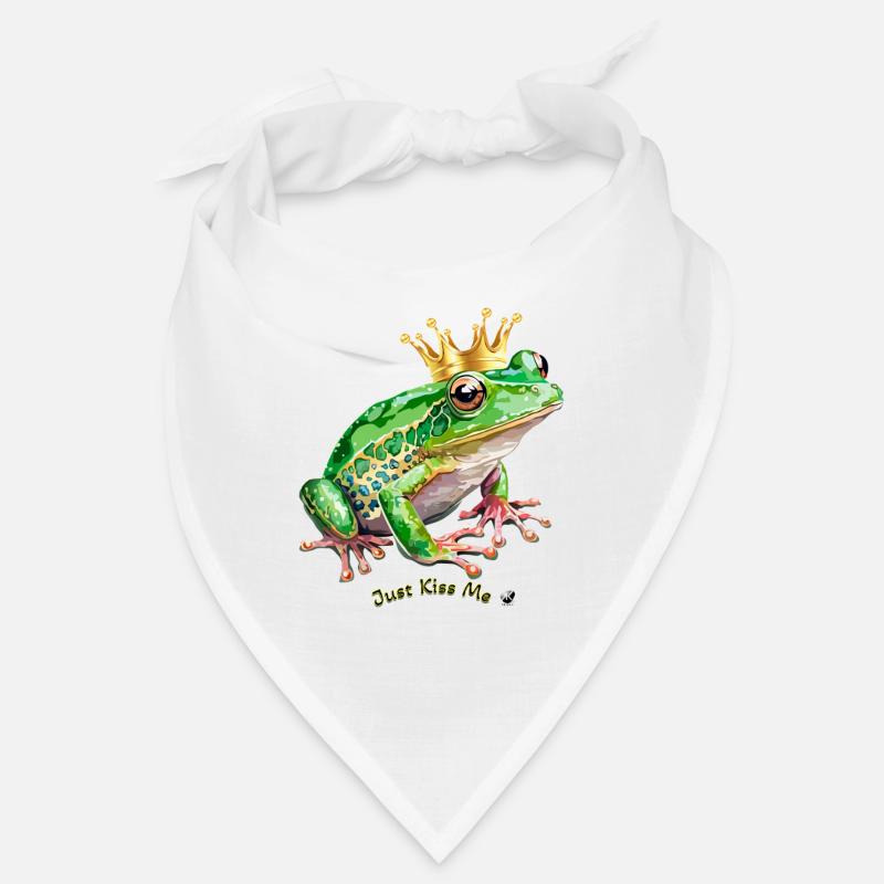 Frosch mit eine Krone Abbildung mit Inschrift Bandana