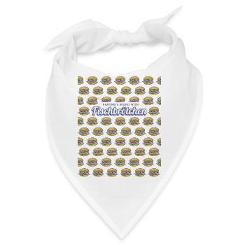 Fischbrötchen mit Matjes oder Bismarckhering - Bandana - Weiß - Vorne