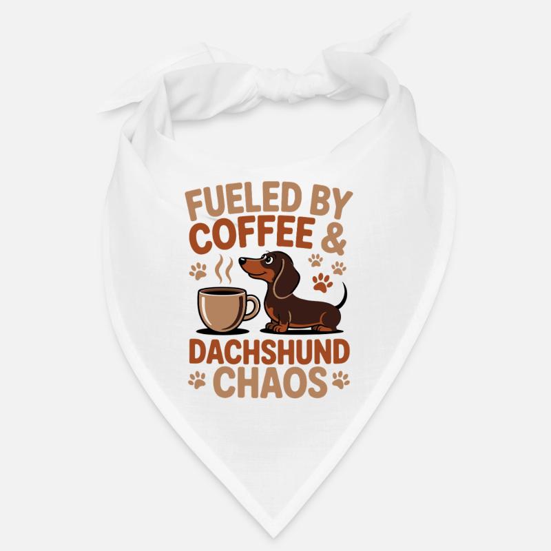 Dachshund Coffee Chaos Bandana