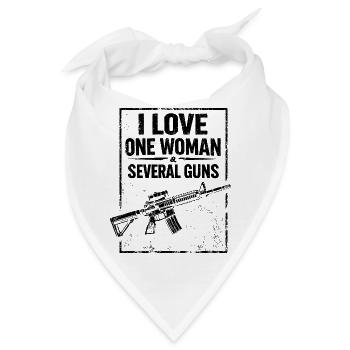Humor Waffenschießen Jagd Vintage-Stil - Bandana - Weiß - Vorne