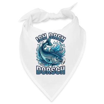 Ich dreh Dorsch Lustiger Angler Fisch - Bandana - Weiß - Vorne