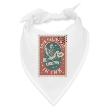 Liebe in Tinte | Air Mail Briefe - Bandana - Weiß - Vorne