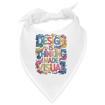Graphic Designer Design Is Thinking Graphic Artist - Bandana - Weiß - Vorne