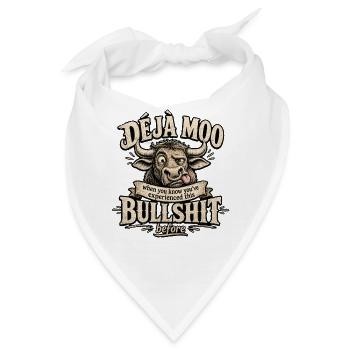 Déjà Moo Kuh Humor Spruch - Bandana - Weiß - Vorne