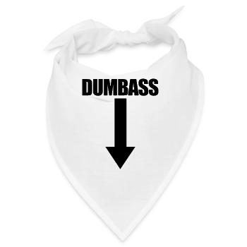 Dummkopf Pfeil nach unten Lustig Ich bin ein Dummk - Bandana - Weiß - Vorne