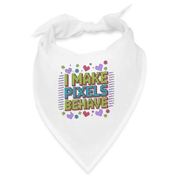 Graphic Designer I Make Pixels Graphic Artist - Bandana - Weiß - Vorne
