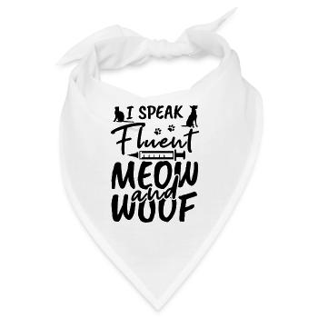 Miau und Wuff - Bandana - Weiß - Vorne