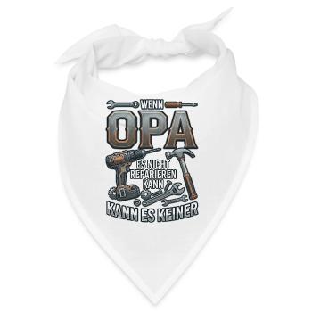 Wenn Opa es nicht reparieren kann Werkzeug - Bandana - Weiß - Vorne
