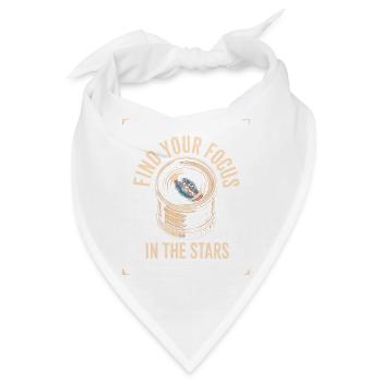 Finde deinen Fokus in den Sternen - Bandana - Weiß - Vorne