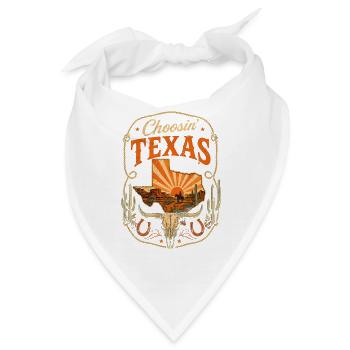 Texas Choice: Desert Sun und Langhorn - Bandana - Weiß - Vorne