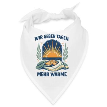 Wir geben Tagen mehr Wärme Altenpflege Herz - Bandana - Weiß - Vorne