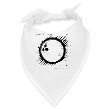 Bowlingkugel Grafik - Bandana - Weiß - Vorne