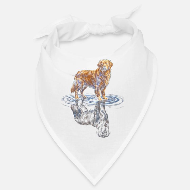 Goldener Retriever Wasserreflex Bandana