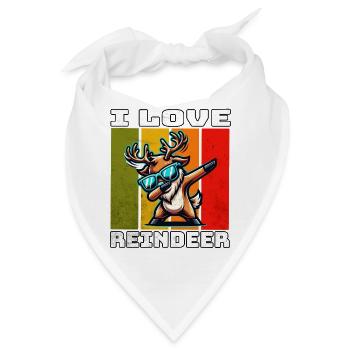 Reindeer Rentier - Bandana - Weiß - Vorne