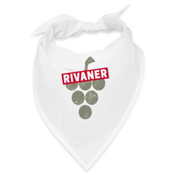 Rivaner Rebe Vintage Weintrinker und Winzer Design - Bandana - Weiß - Vorne