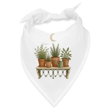 Kräuterbalkon Mondschein - Bandana - Weiß - Vorne