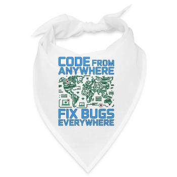 Remote Developer Code From Anywhere Remote Tech - Bandana - Weiß - Vorne