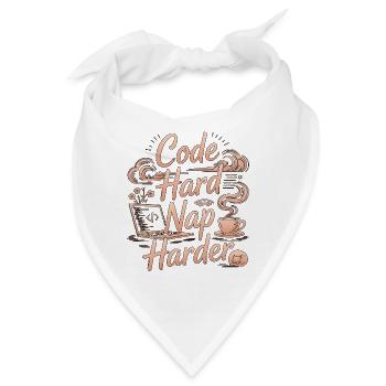 Remote Developer Code Hard Nap Harder Remote Coder - Bandana - Weiß - Vorne