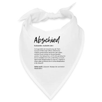 Abschied Definition Kollegen Job Abschiedsgeschenk - Bandana - Weiß - Vorne