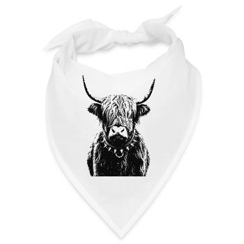 Punk Schottland Hochland Rind - Bandana - Weiß - Vorne
