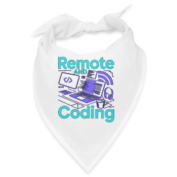 Remote Developer Remote And Coding Web Programmer - Bandana - Weiß - Vorne