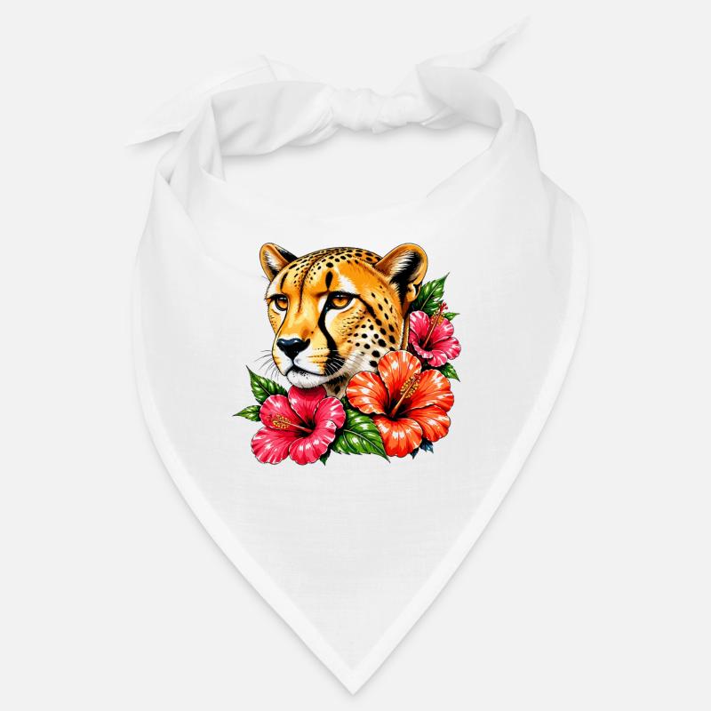 Leopard with Hibiscus Dream Bandana